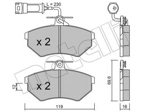 set placute frana,frana disc