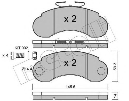 set placute frana,frana disc