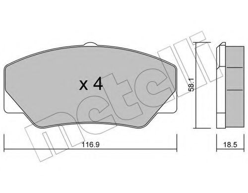 set placute frana,frana disc