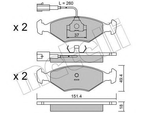 set placute frana,frana disc