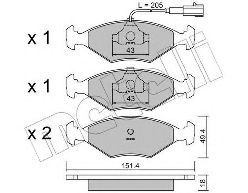 set placute frana,frana disc