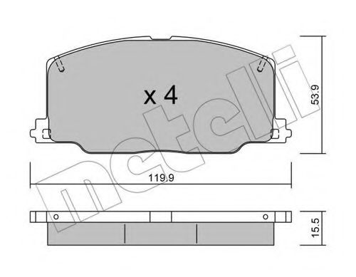 set placute frana,frana disc