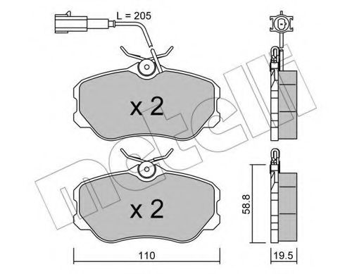 set placute frana,frana disc