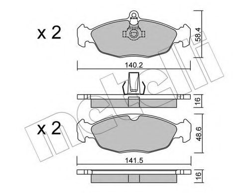 set placute frana,frana disc