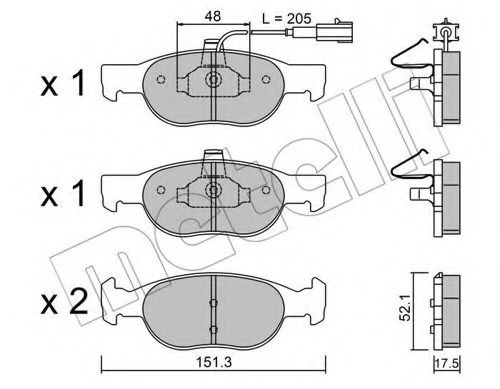 set placute frana,frana disc