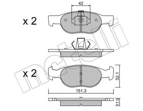 set placute frana,frana disc