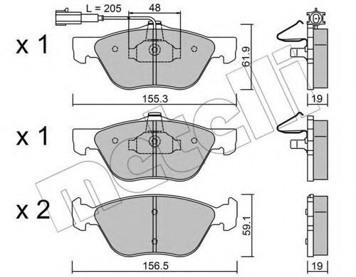 set placute frana,frana disc