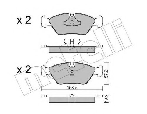 set placute frana,frana disc