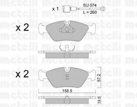 set placute frana,frana disc