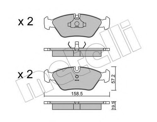 set placute frana,frana disc