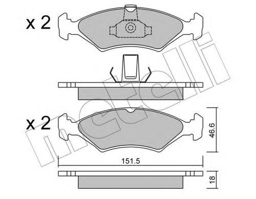 set placute frana,frana disc