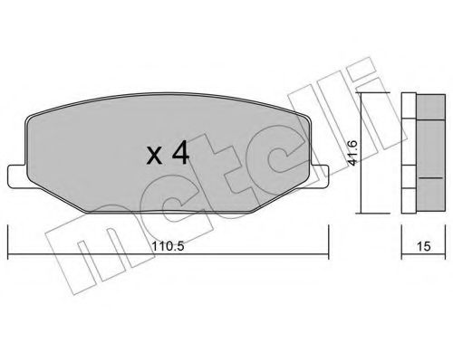 set placute frana,frana disc