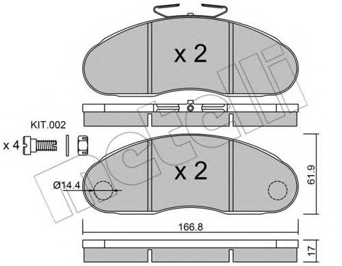 set placute frana,frana disc