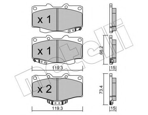 set placute frana,frana disc