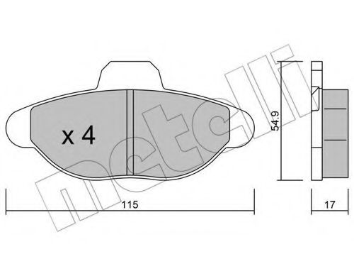 set placute frana,frana disc