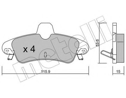 set placute frana,frana disc