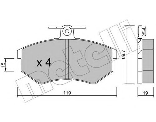 set placute frana,frana disc