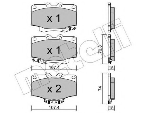 set placute frana,frana disc