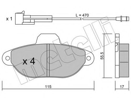 set placute frana,frana disc