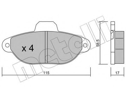 set placute frana,frana disc