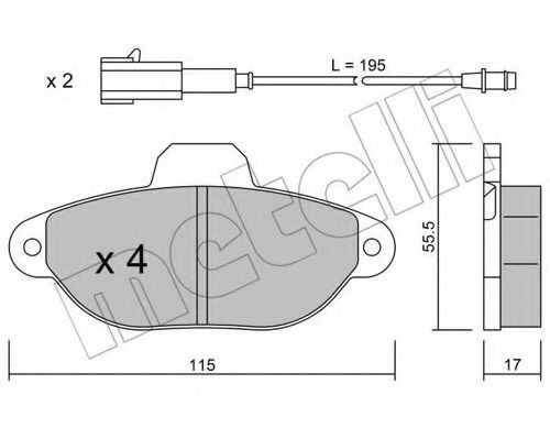 set placute frana,frana disc