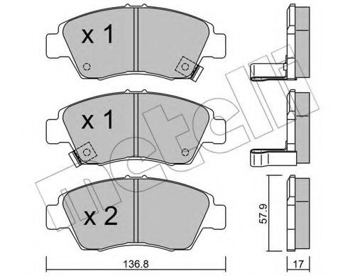 set placute frana,frana disc