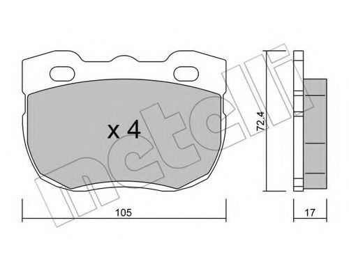 set placute frana,frana disc