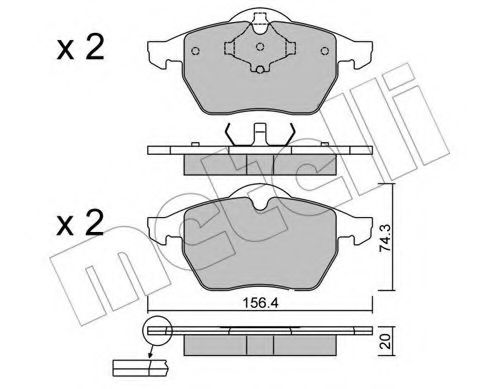 set placute frana,frana disc