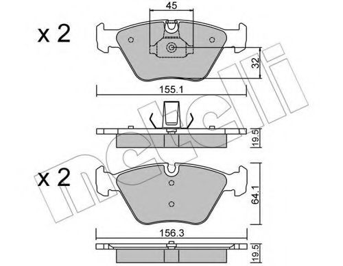 set placute frana,frana disc