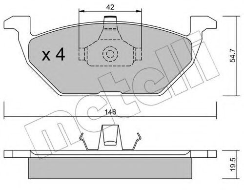 set placute frana,frana disc