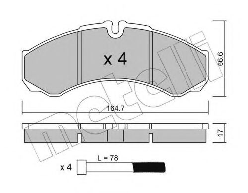 set placute frana,frana disc