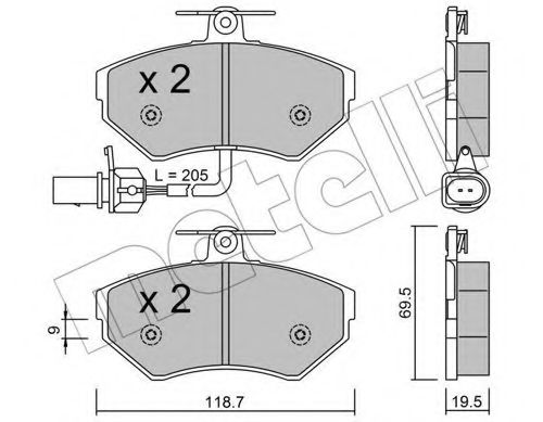 set placute frana,frana disc