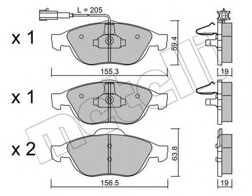 set placute frana,frana disc