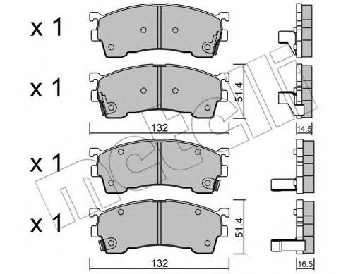 set placute frana,frana disc