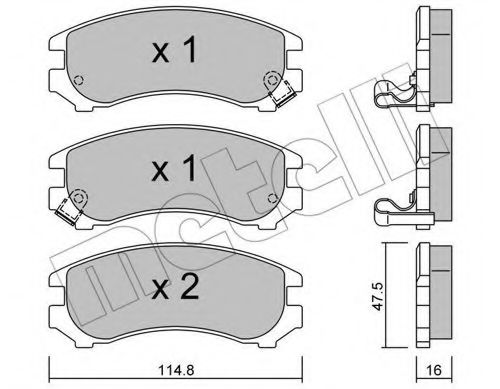 set placute frana,frana disc