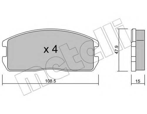 set placute frana,frana disc