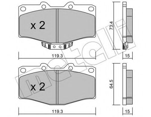 set placute frana,frana disc