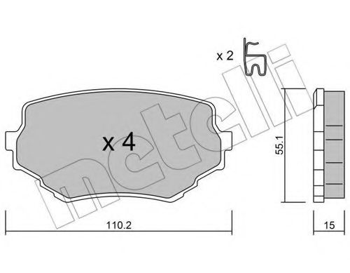 set placute frana,frana disc