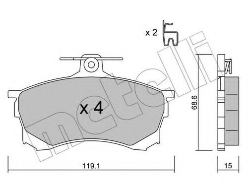 set placute frana,frana disc