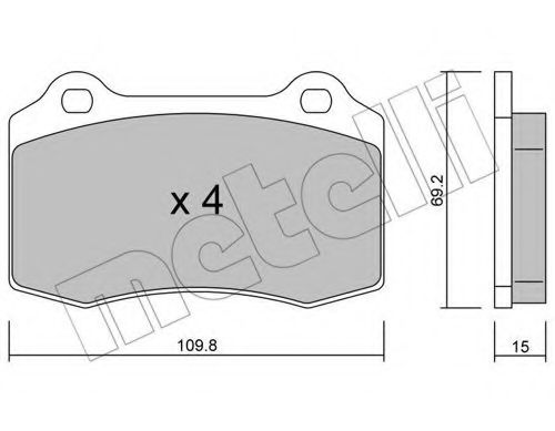 set placute frana,frana disc