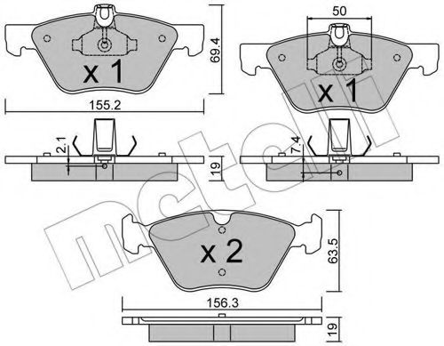 set placute frana,frana disc