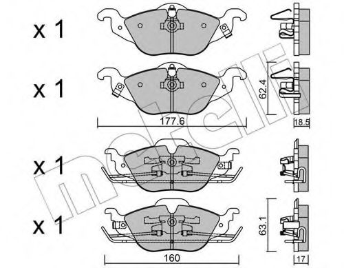 set placute frana,frana disc