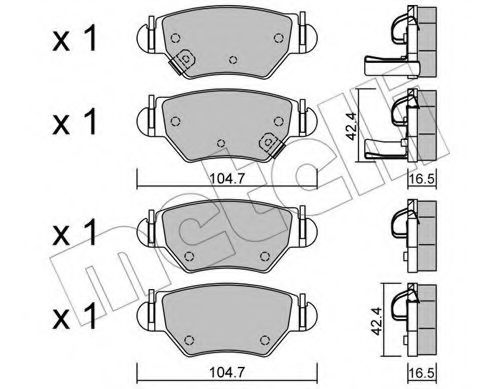 set placute frana,frana disc