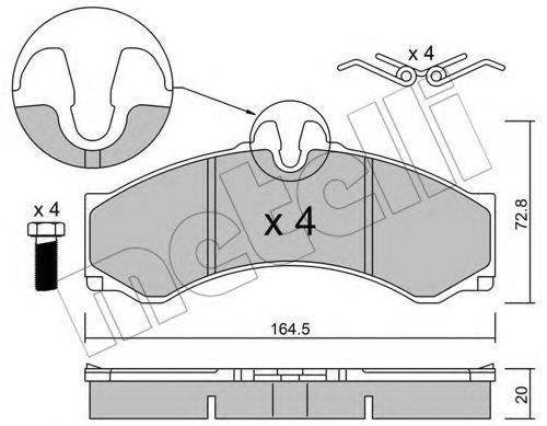 set placute frana,frana disc