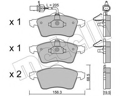 set placute frana,frana disc