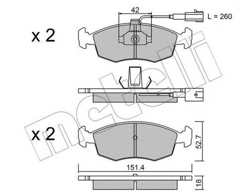 set placute frana,frana disc