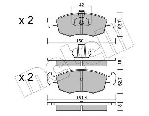 set placute frana,frana disc