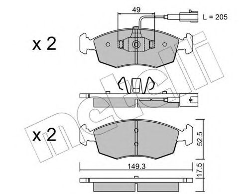 set placute frana,frana disc