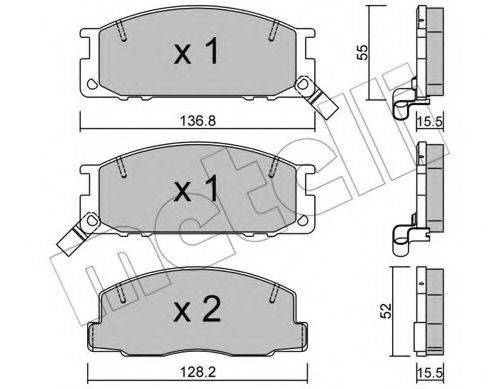 set placute frana,frana disc