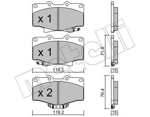 set placute frana,frana disc